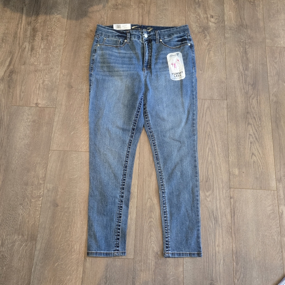 Seven7 Women's New Skinny Stretch Jeans Jeggings Tummyless High Rise 16 Plus Nwt